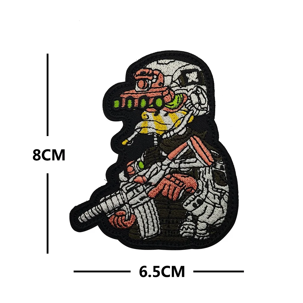 Accesorios para bolsas al aire libre, serie táctica de animales, insignia de gallo, brazalete bordado, parche para bolso DIY, mochila, chaqueta, parche de gancho y bucle - imagen 5