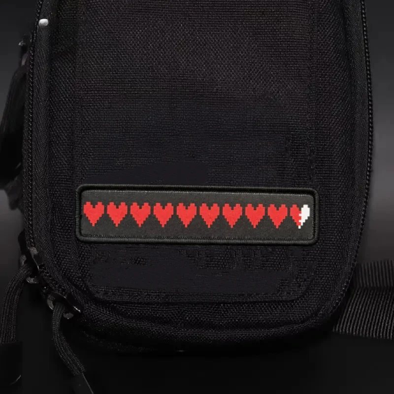 Parche de corazón bonito, insignia de moral táctica, estampado de gancho y bucle, mochila, accesorios de decoración de ropa, brazalete adhesivo