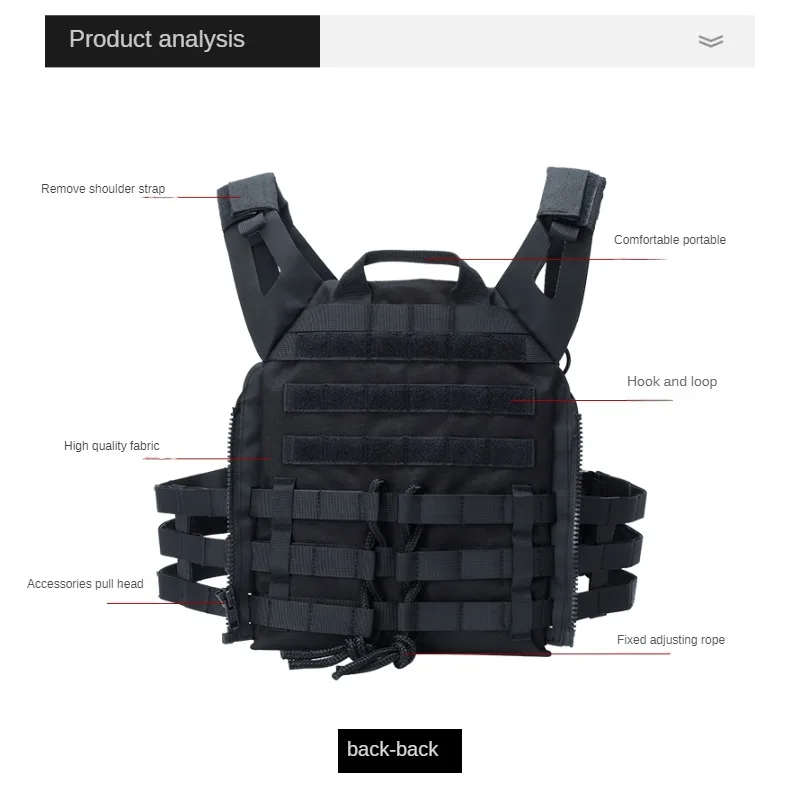 JPC2.0 actualizado desmontable rápido al aire libre impermeable camiseta sin mangas táctica armadura deportes tiro entrenamiento militar CS ropa chaleco - imagen 3