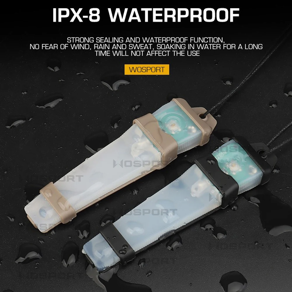 Luz de señal táctica, 7 colores, se puede cambiar, luz intermitente de seguridad para bicicleta, lámpara de señal para casco de caza Militar - imagen 5