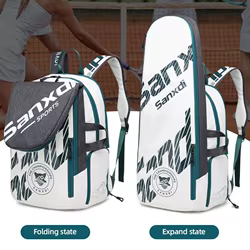 Mochila plegable para paletas de tenis para hombre, bolsa para raqueta de bádminton y Squash con zapatos, bolso de Racquetball, bolsa de entrenamiento para deportes al aire libre