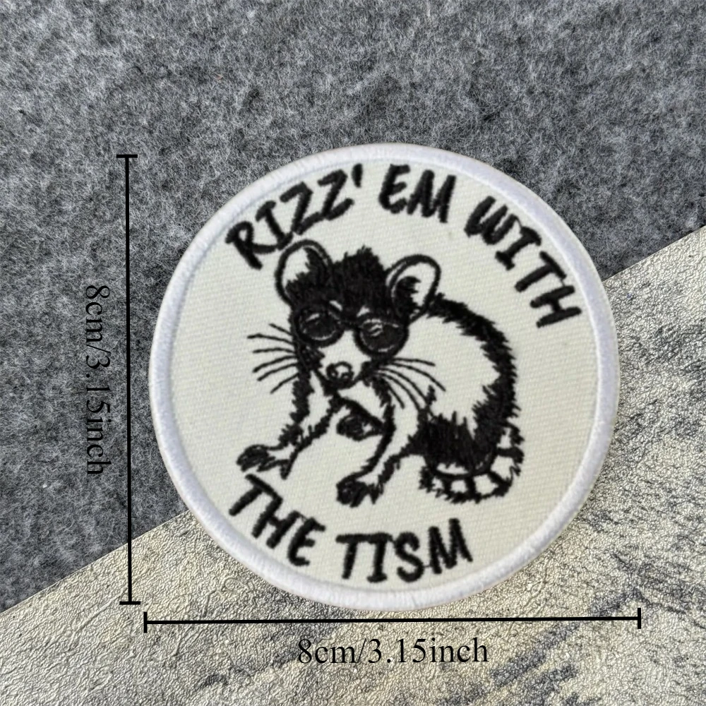 Parche de ganso con cuchillo, insignia de moral táctica de zarigüeña y tiburón, parches de gancho y bucle bordados del ejército militar, pegatina para mochila - imagen 4