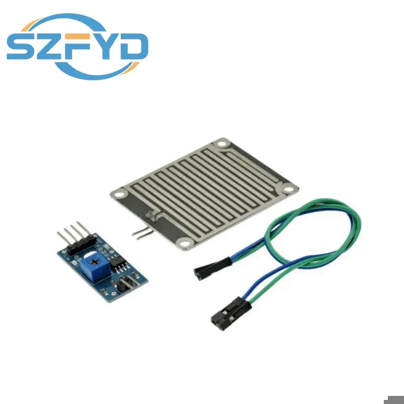 Módulo Sensor de detección sensible de gotas de lluvia, 1/5/10 Uds., 3,3-5V, humedad meteorológica para arduino, Kit Diy - imagen 4