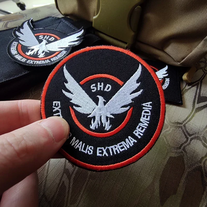 The Division SHD parches bordados para ropa, insignias de juego, brazalete militar táctico del ejército, alas, gancho y bucle, pegatina de mochila - imagen 2
