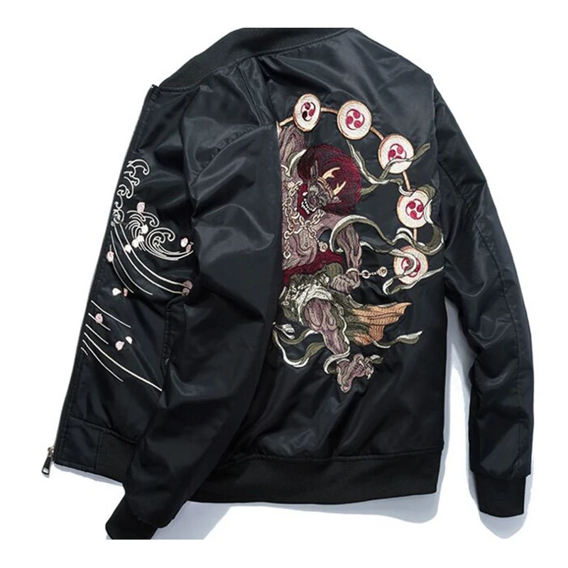 Jersey de béisbol de piloto MA-1 para hombre, cuello de pie bordado, abrigo suelto de moda informal, Parka deportiva al aire libre, primavera y otoño - imagen 3