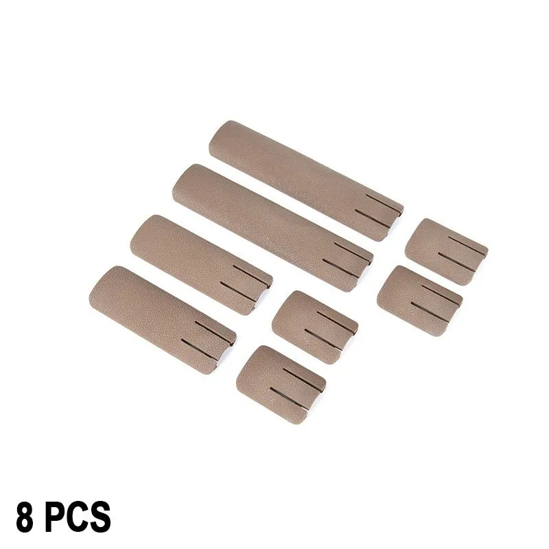 Juego de 8 unidades de 20mm, accesorios de riel de plástico de nailon, Kit de montaje de Airsoft, sistema de ranura para juegos de guerra al aire libre, cubierta de riel de cazatalentos - imagen 5