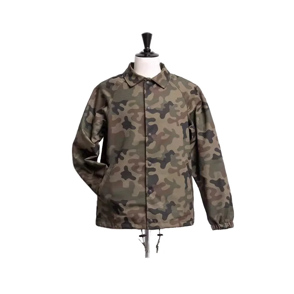 Chaqueta de camuflaje vintage para hombre, chaqueta retro antiinfrarrojos con ribete de camuflaje para entrenamiento deportivo informal - imagen 2