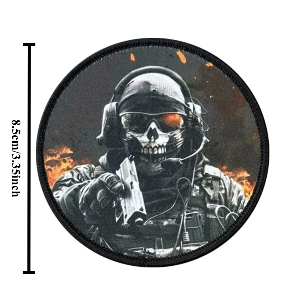 Parche de insignia de moral de guerrero, brazalete con gancho impreso, emblema militar, ropa táctica, pegatinas para mochila - imagen 2