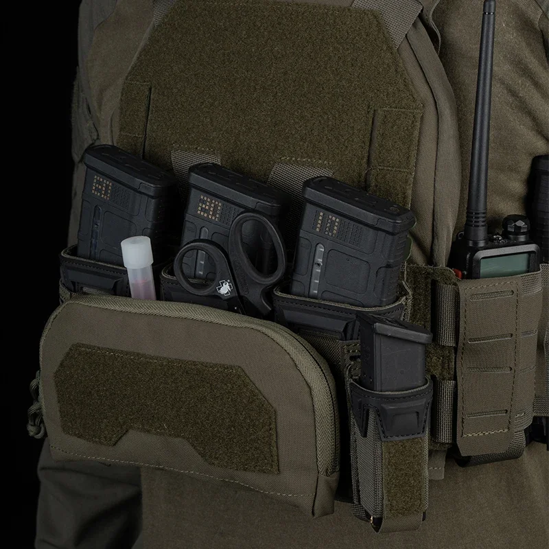 Placa táctica estilo Agilit, bolsa administradora de 2a capa para bolsa Triple Mag de calibre múltiple, chaleco compacto frontal, accesorio portador de placa - imagen 5
