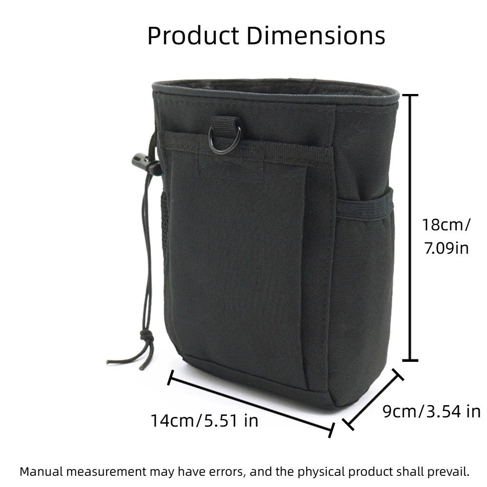 Nueva bolsa de basura MOLLE para caza al aire libre, riñonera y bolsa de reciclaje para munición de camuflaje de nailon 3-5L 600D - imagen 5