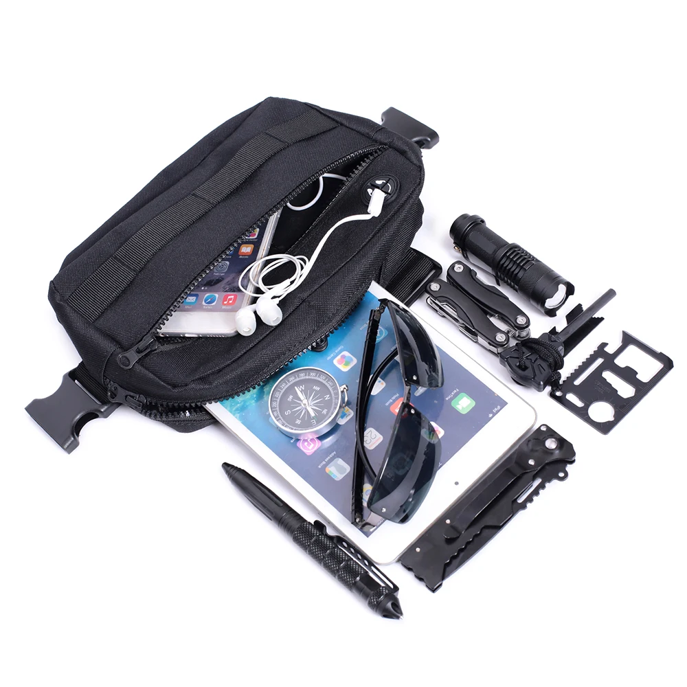 Bolsa de pecho Molle, paquete frontal, chaleco de aparejo de pecho, ropa de calle EDC, mochila, bolsas de caza para deportes al aire libre - imagen 4