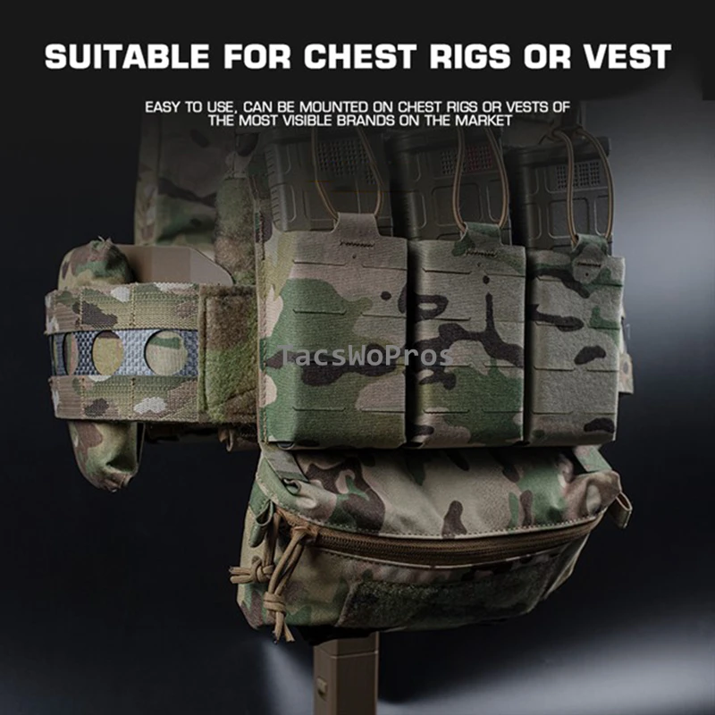 Chalecos tácticos, bolsa de caída, Mini bolsa de caída Abdominal, riñonera para aparejo de pecho, chaleco de caza, portador de placa, bolsas EDC de almacenamiento - imagen 5