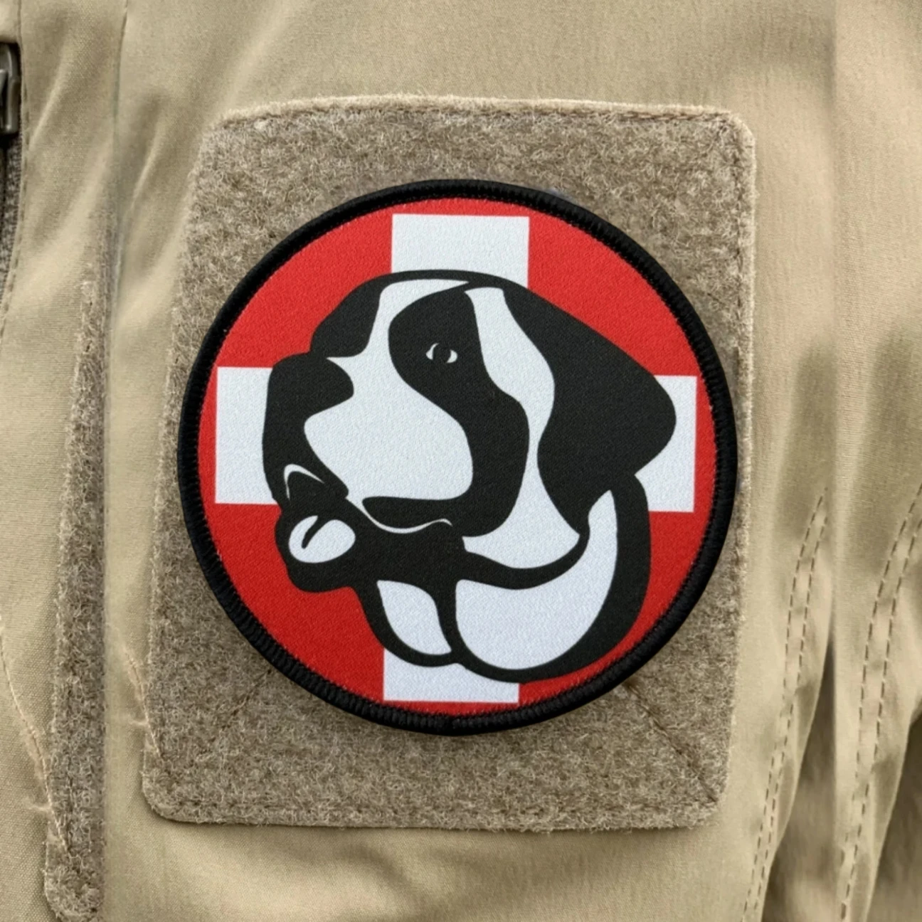 Parche táctico de moral perro K-9 rescate con velcro - imagen 2