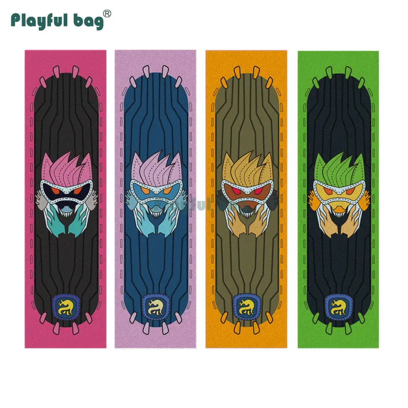 Papel de lija para monopatín, pegatinas mate gruesas, accesorio decorativo para monopatín, doble balancín, longboard, AMB234 - imagen 5