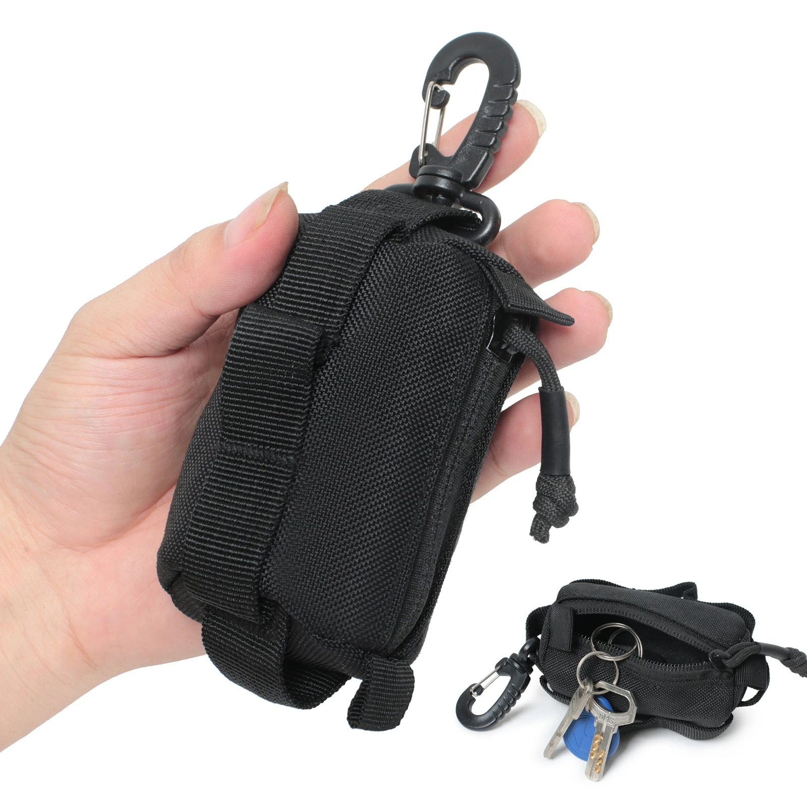Kit de herramientas EDC para exteriores, riñonera táctica Molle de camuflaje, monedero, cinturón para exteriores, paquete de accesorios de caza, bolsa para llaves de coche