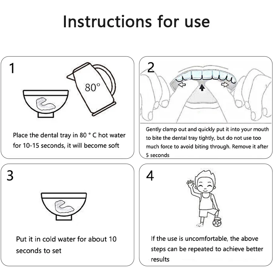 Aparatos de boxeo, entrenamiento de Sanda, protectores dentales, aparatos dentales, caja de regalo, necesita sumergir en agua caliente, calor y forma antes de usar - imagen 5