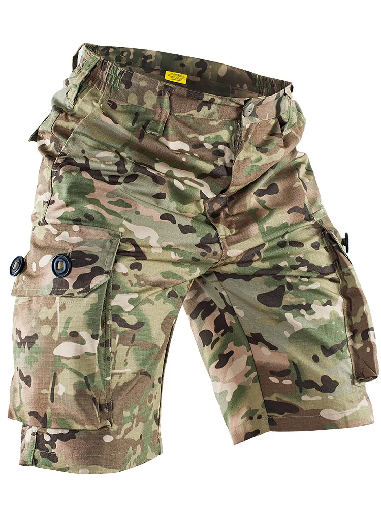 Pantalones cortos tácticos de camuflaje para hombre, pantalón informal de carga al aire libre, pantalones de medio cuarto, fanáticos del ejército, pequeño verde EMR, Verano - imagen 2