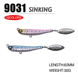 Señuelo giratorio VIB metal para jigging invierno