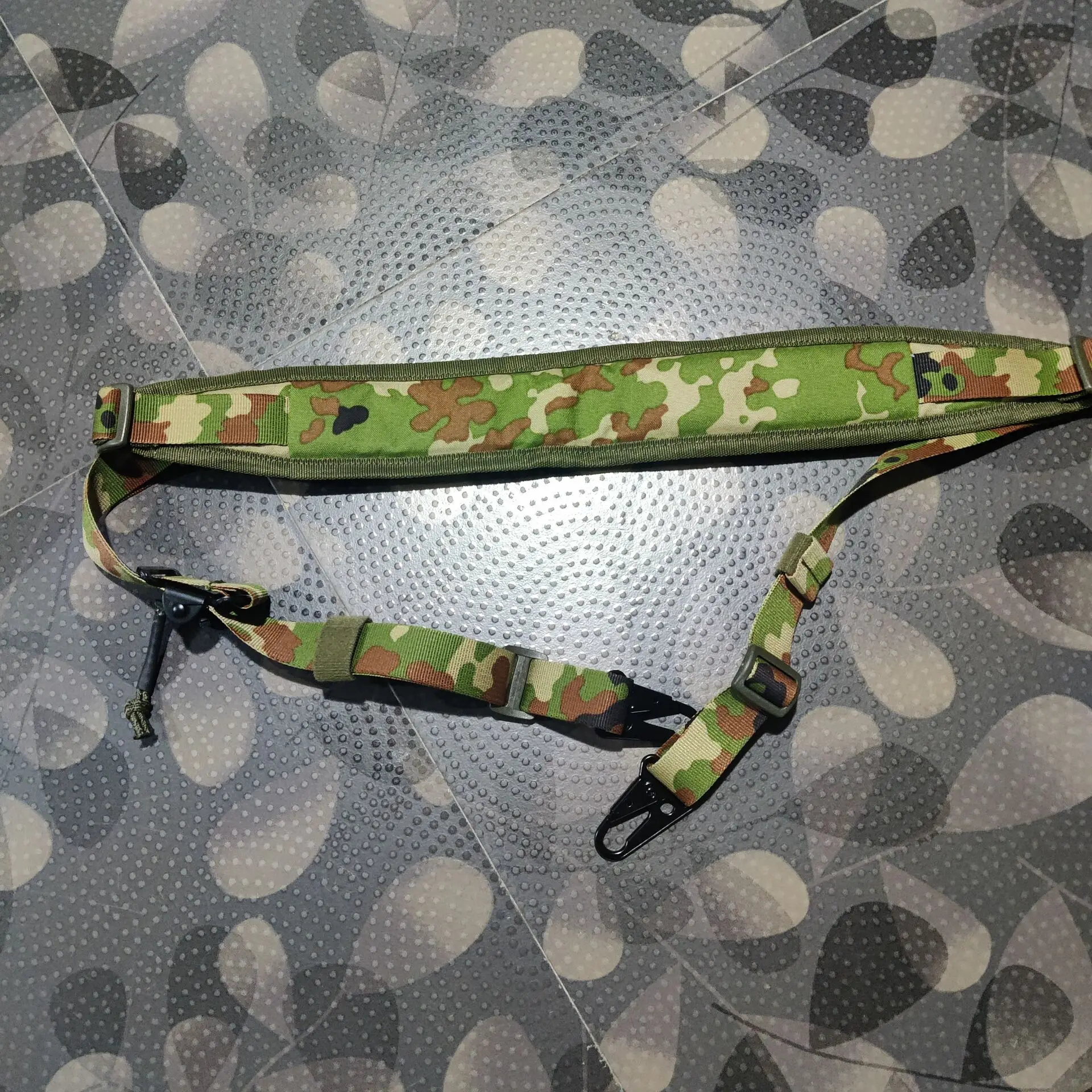 Eslinga táctica JSDF de camuflaje de punto japonés, correa Modular de 2 puntos para tiro, caza, combate, arnés de cuerda para pistola ajustable rápido - imagen 3