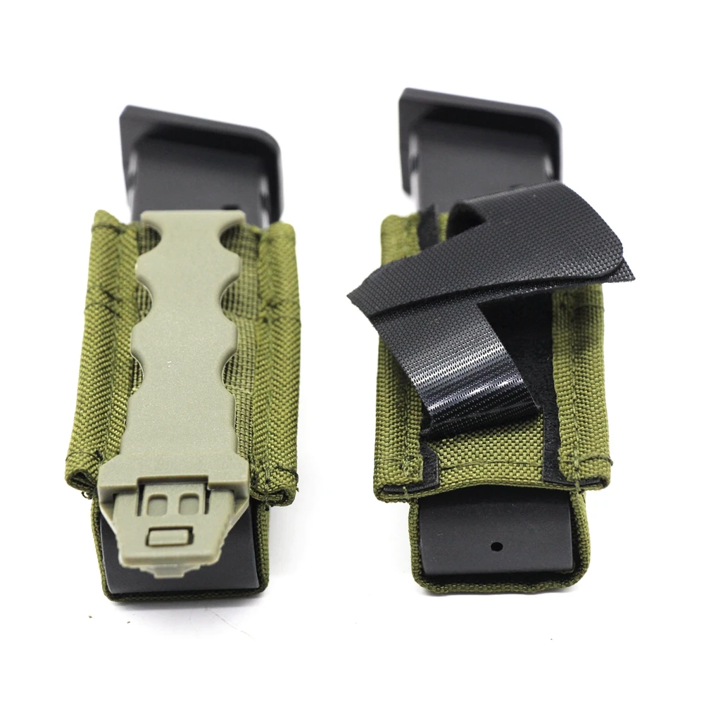 Bolsa para revista rápida de 9mm/.45, funda para revista individual, gancho táctico, bolsa para linterna de cintura, bolsa pequeña para almacenamiento de herramientas