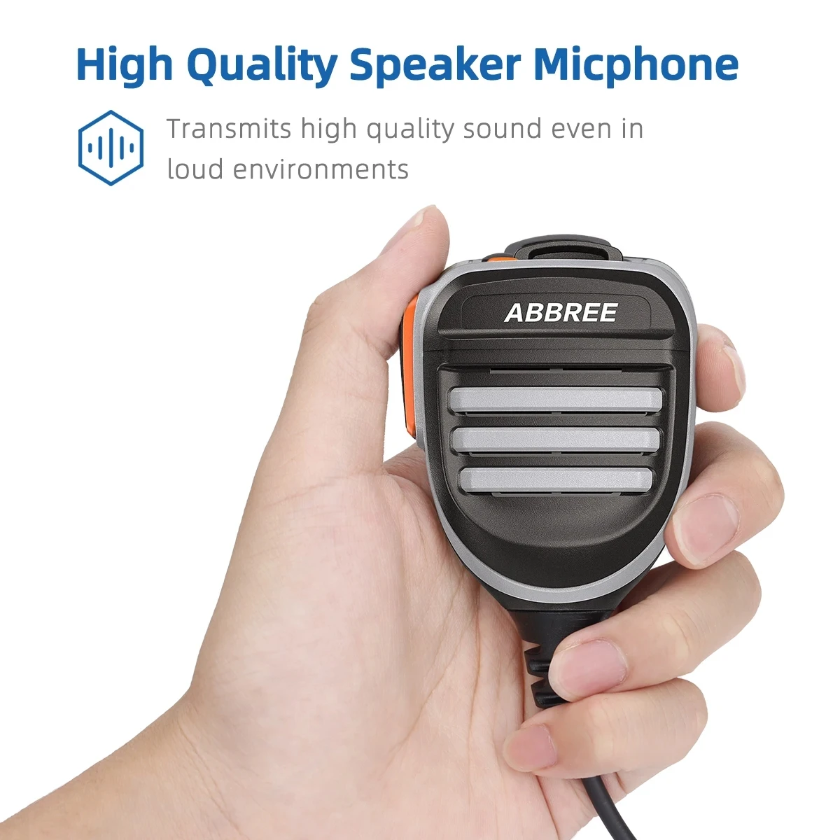 ABBREE AR-780 2 pines PTT altavoz micrófono M enchufe para Motorola Walkie Talkie GP68/GP88/GP300/CT150/P040 HYT TC-500 Ham Radio - imagen 4