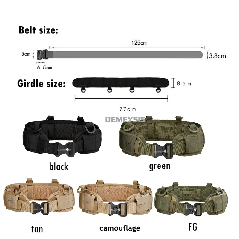 Cinturón Táctico MOLLE Airsoft Caza – Resistente y Multifuncional - imagen 2