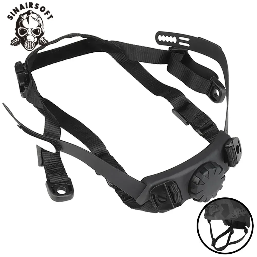 Sistema de suspensión interior para casco táctico, cascos CS portátiles, correa de bloqueo de cabeza ajustable, accesorios para casco de corte alto FAST SF - imagen 5