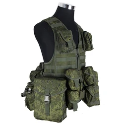 6sh117 Chaleco táctico MOLLE con funda MP443 y cargadores