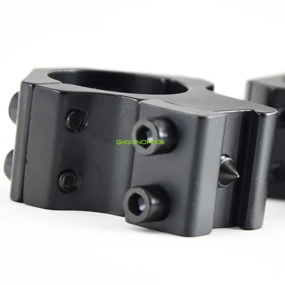 Shooin Optics Scope Mount Anillo de tubo de 1 pulgada y 25,4 mm Base de cola de milano de 9-11 mm Aleación de aluminio R7136 - imagen 5