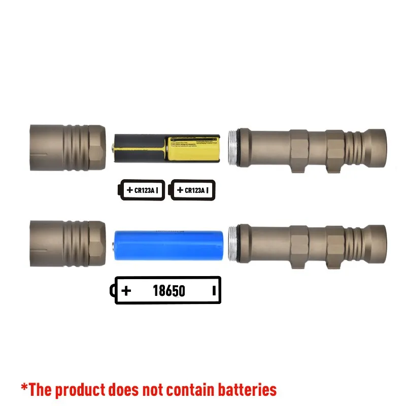 Linterna táctica PLHv2 de Metal Wadsn, luz LED blanca de alta potencia de 1300 lúmenes con Base de antorcha para exteriores, luz de explorador de caza Airsoft, nueva - imagen 4
