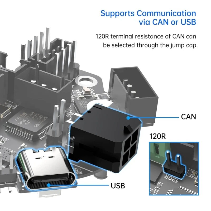 Placa adaptadora CAN EBB36 para motor a pasos con bloqueo - imagen 3