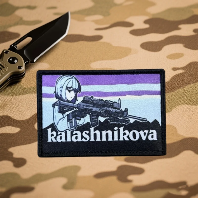 Parche estampado táctico para chica en ropa, insignias de moral, parches militares con gancho, pegatinas para mochila - imagen 4