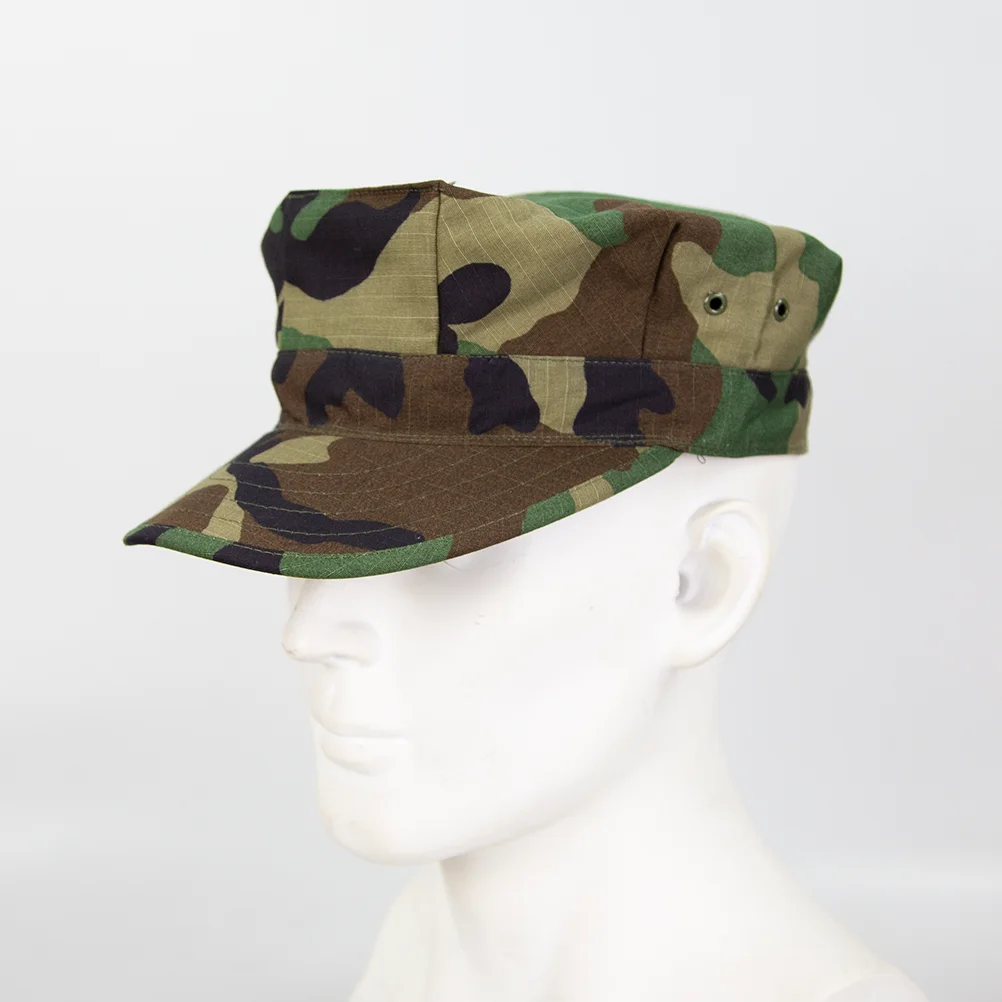Gorra octogonal de camuflaje táctica de cuatro paquetes, sombrero de soldado pequeño para entrenamiento deportivo al aire libre