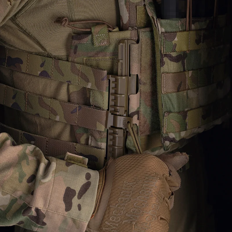 Hebilla táctica Molle de liberación rápida LV119 AVS JPC SPC, chaleco portador de placa Airsoft para caza, faja, cinturón Molle, 2 uds. - imagen 5