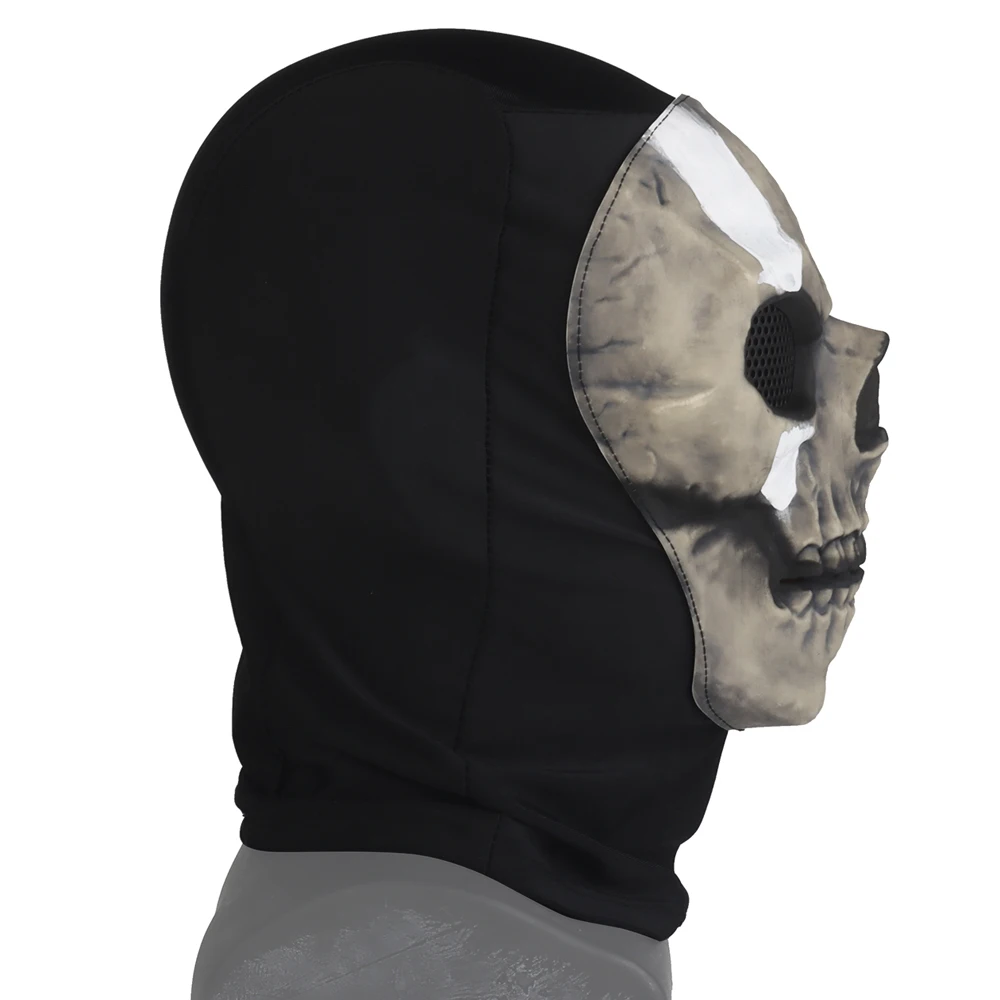 Gorro COD (agujero redondo) Máscara de calavera de Halloween Agujero redondo Llamada de baile 3D Máscara de fantasma Accesorios de disfraz - imagen 3