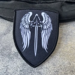 Parches de gancho y bucle con estampado de Ángel Punishing para ropa, insignia de moral táctica, brazalete del ejército militar, mochila, pegatina para sombrero