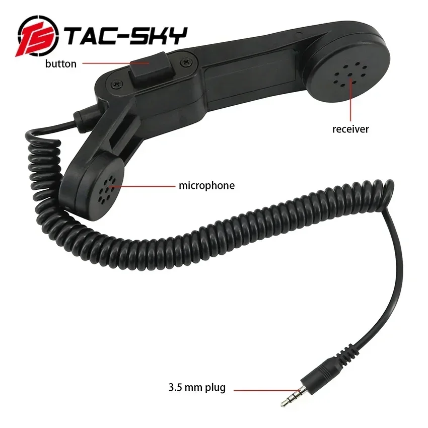 Ts Tac-Sky H250 Ptt micrófono táctico de mano 1 Pin 3,5 Mm enchufe adaptador Ptt de teléfono para Apple Samsung Htc y otros teléfonos - imagen 4