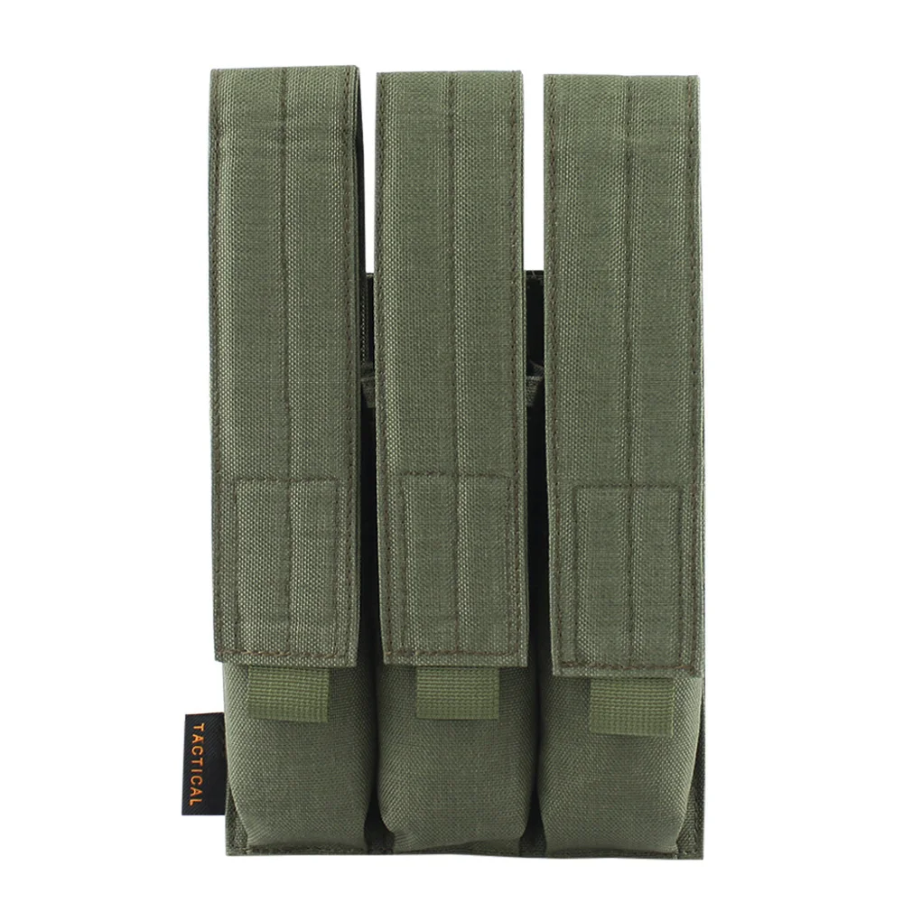 VULPO táctico Rifle Triple revista bolsa Modular Molle Triple Mag bolsa portadora para MP5 MP7 KRISS caza Airsoft - imagen 3