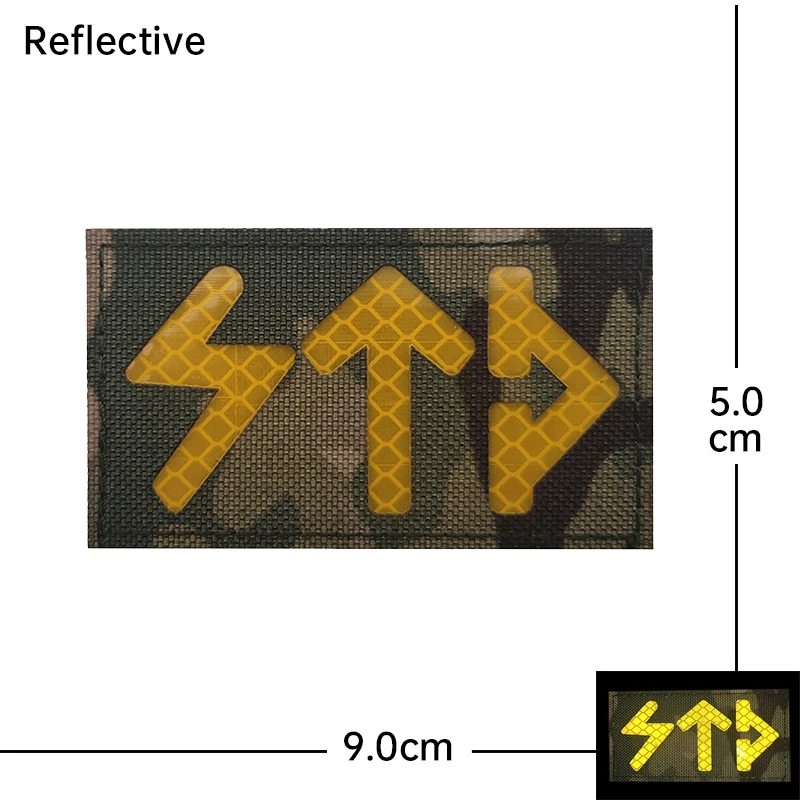 Parche luminoso reflectante bordado STP ruso, gancho y bucle, capítulo moral, insignia para exteriores, brazalete, mochila DIY - imagen 4