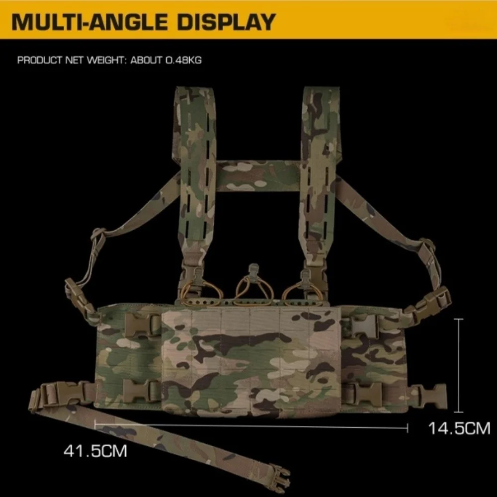 Tactical LV-X Chest Rig UG Style MOLLE Modular Hunting Plate Carrier Vest Equipment Outdoor Airsoft 556 Triple Magazine Pouch - imagen 3