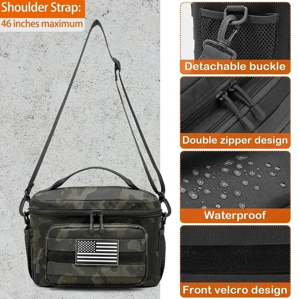 Bolsa de picnic de tela Oxford duradera con aislamiento térmico y forro impermeable, perfecta para acampar, hacer senderismo y viajes en la playa - imagen 4