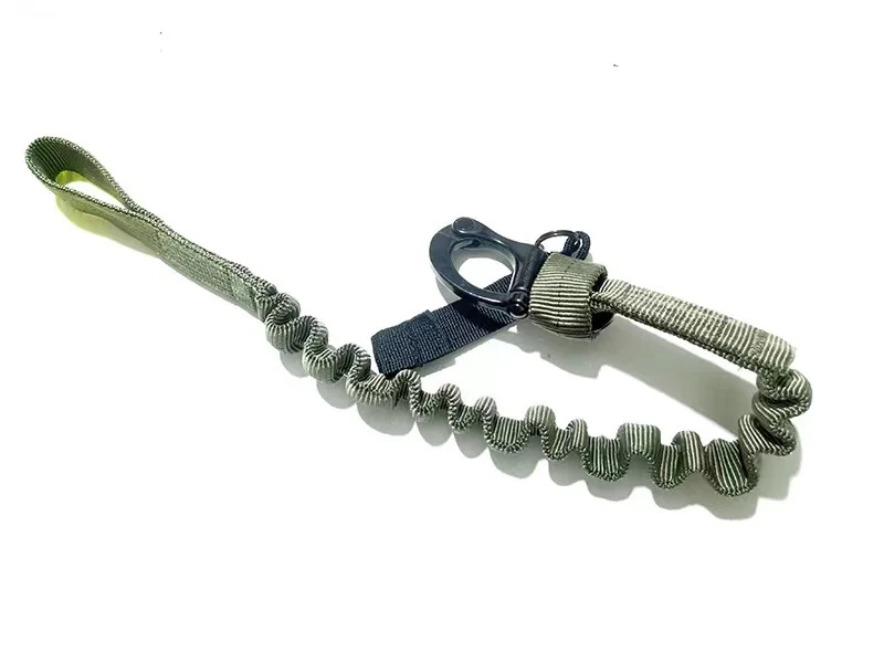 Poa180 cinturón de cuerda Verde pequeña, cuerda de seguridad con forma de Marsoc, cuerda elástica de grillete de acero inoxidable - imagen 3