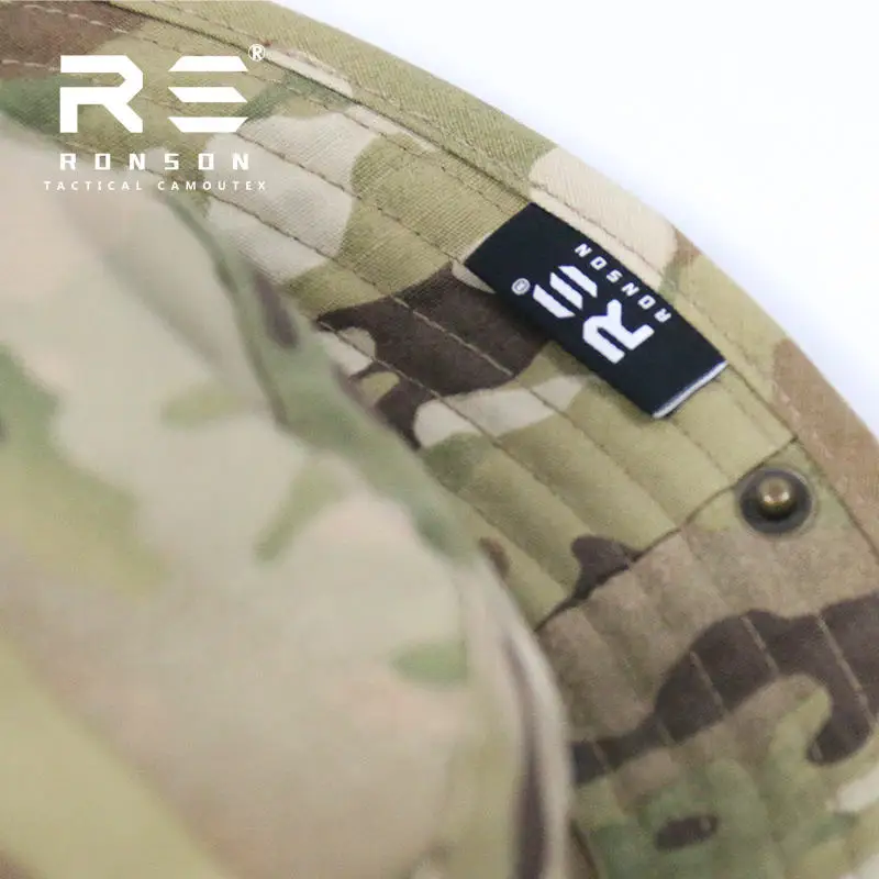 Sombrero de cubo de ala corta de camuflaje al aire libre, con correas MOLLE, colores personalizables - imagen 3