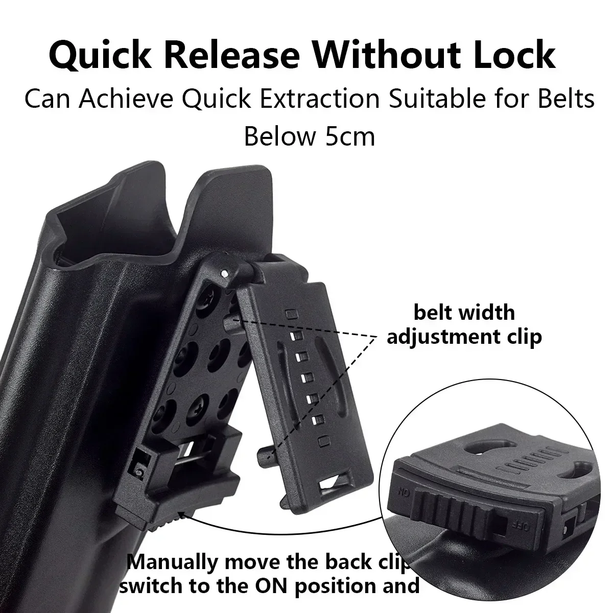 Kydex-funda táctica X300U para cinturón, funda para paleta G17 G19, funda para pistola, se adapta a X300 Ultra, accesorios de caza con linterna - imagen 3