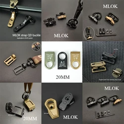 Soporte giratorio táctico de Metal m-lok QD, botón de hebilla de liberación rápida para sistema de riel MLOK/20MM, accesorios de caza al aire libre