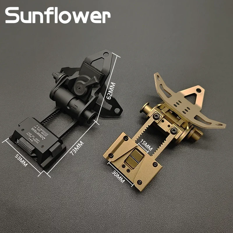 Adaptador NVG casco caza instalación rápida ajustable metálico - imagen 4