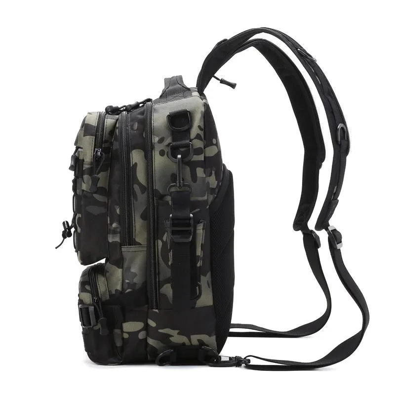 Mochila de viaje para acampar al aire libre, caza, montañismo, mochila táctica militar, mochila de asalto moiré del ejército de gran capacidad - imagen 4