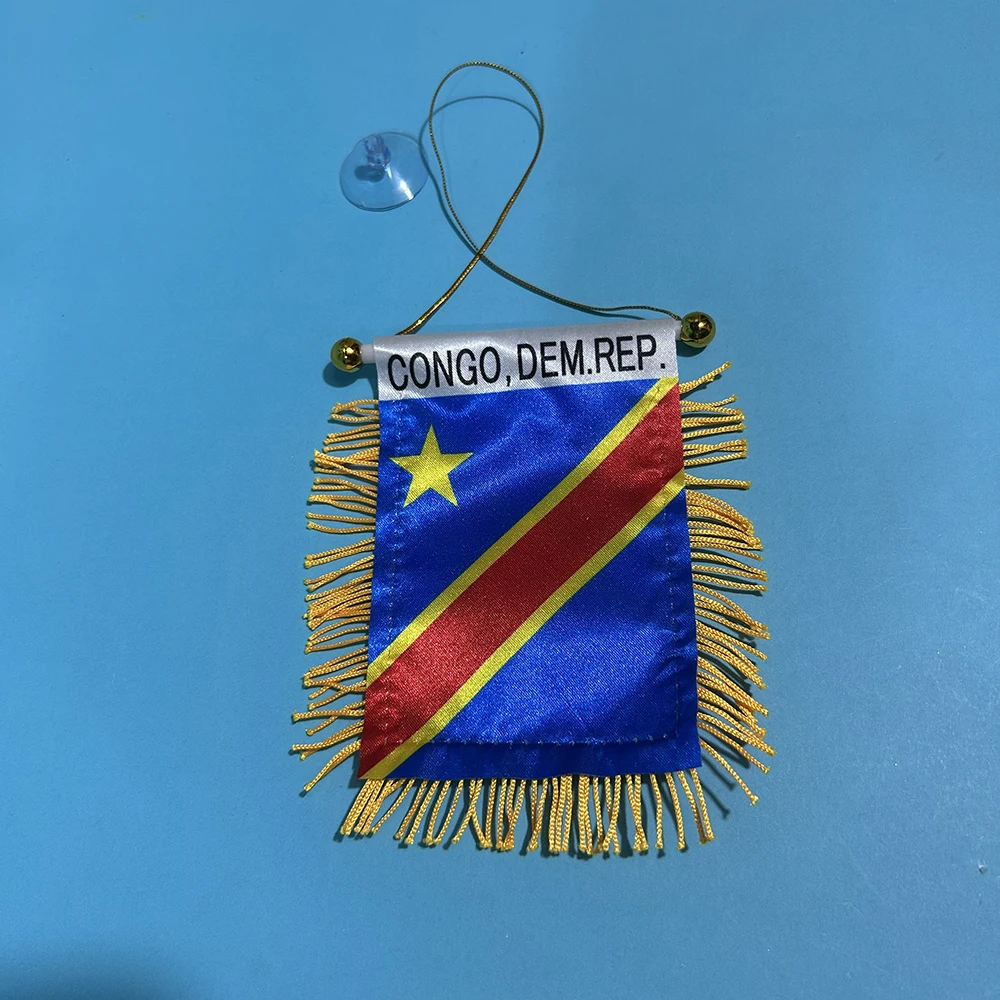 Bandera República del Congo para coche – Poliéster doble cara - imagen 3