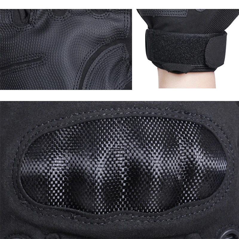 Guantes tácticos de dedo completo para hombre, guantes militares de concha dura para caza al aire libre, Airsoft, Paintball, antideslizantes, resistentes al desgaste, para motocicleta - imagen 4