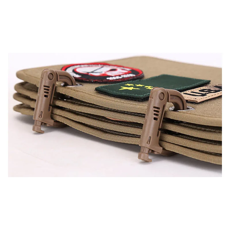 Panel de parche de moral táctica, almacenamiento de insignias, tela, brazalete, tablero de exhibición, parches de identificación, gancho y bucle, encuadernación de superficie, anillos en D - imagen 3